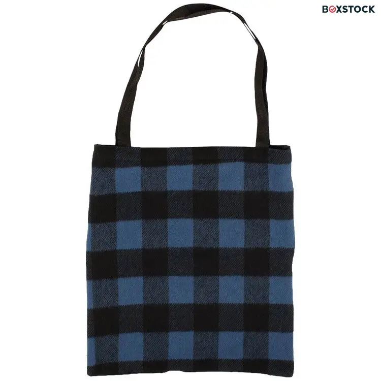 424 Flannel Patched Tote Bag 'Black'