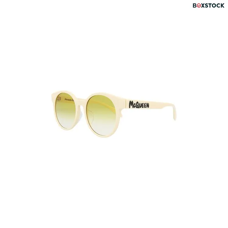 Alexander McQueen Round Sunglasses 'White/Yellow' Fall/Winter 2023