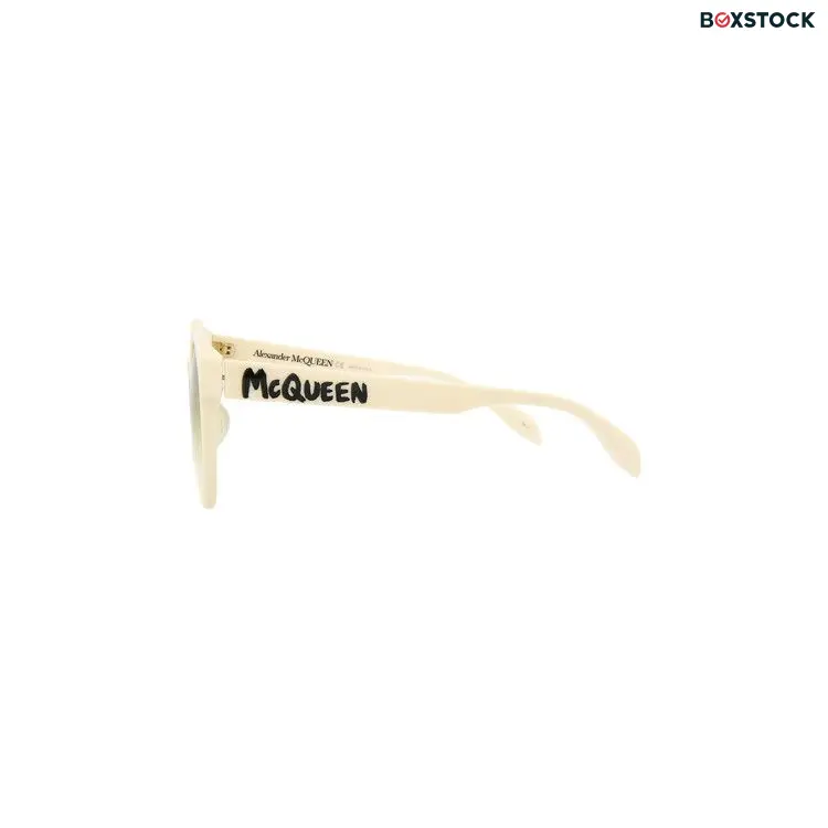 Alexander McQueen Round Sunglasses 'White/Yellow' Fall/Winter 2023