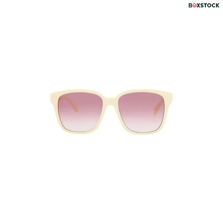 Alexander McQueen Square Frame Acetate Sunglasses 'White'
