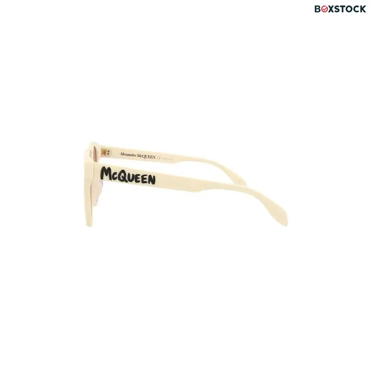 Alexander McQueen Square Frame Acetate Sunglasses 'White'