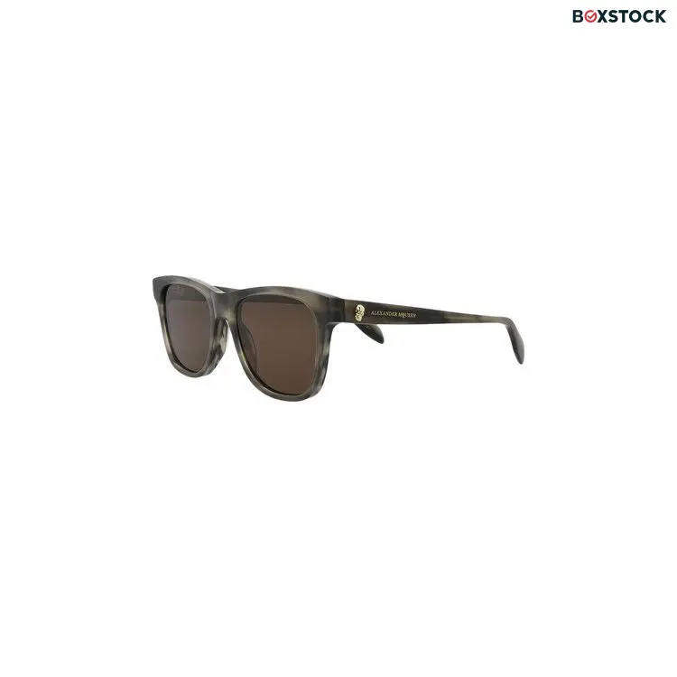Alexander McQueen Square Sunglasses 'Grey/Brown'