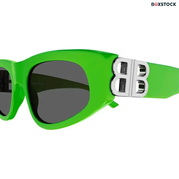Balenciaga Cat Eye Sunglasses 'Green/Silver/Grey'