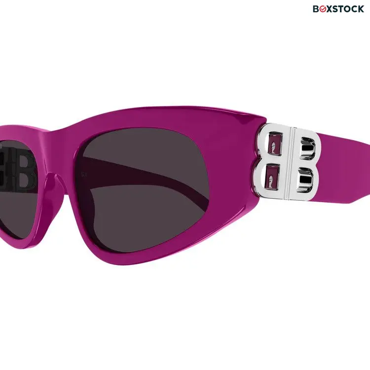 Balenciaga Cat Eye Sunglasses 'Fuchsia/Silver/Grey' Pink