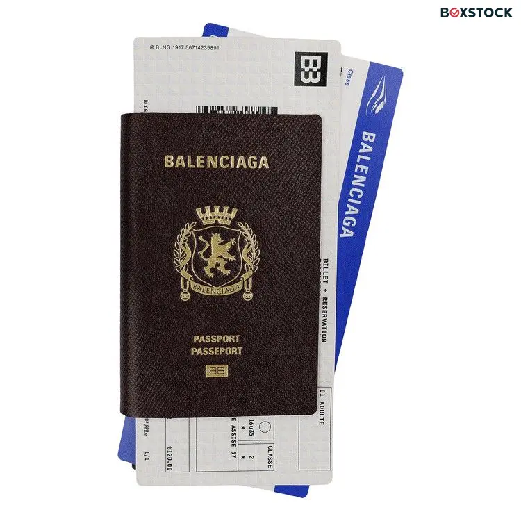 Balenciaga Passport Long Wallet 'Passport Burgundy' Red Spring/Summer 2024