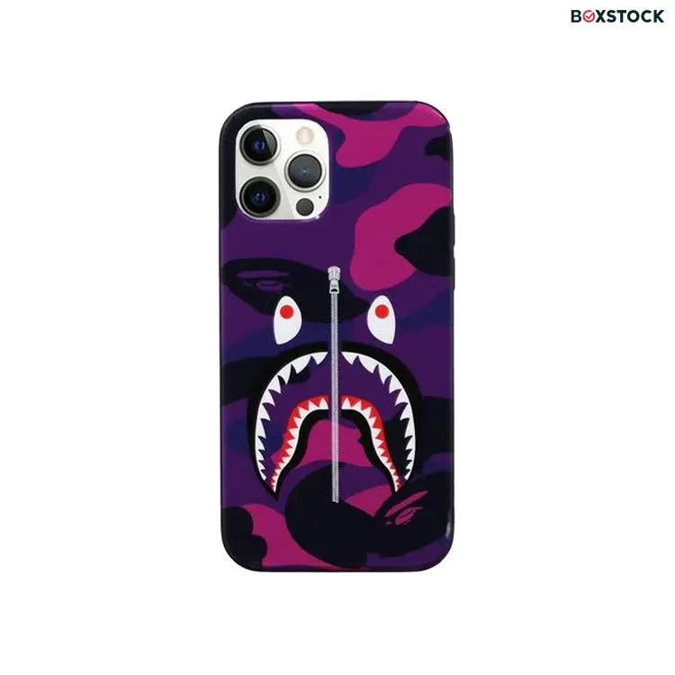 BAPE Color Camo Shark iPhone 12/12 Pro Case 'Purple' Fall/Winter 2021
