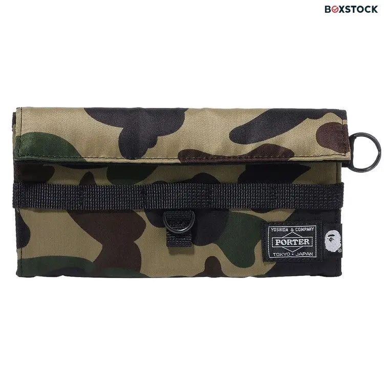 BAPE x Porter 1st Camo Long Wallet 'Green'