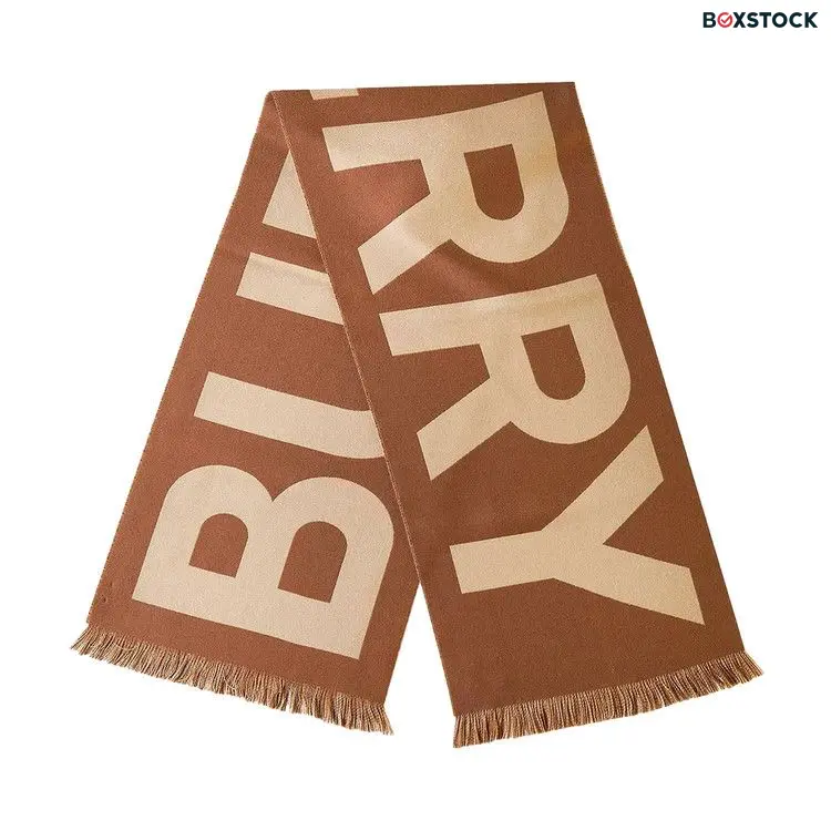 Burberry Half Mega Check Scarf 'Beige' Tan