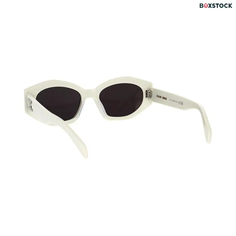 CELINE Diagonal Sunglasses 'Ivory/Smoke' White