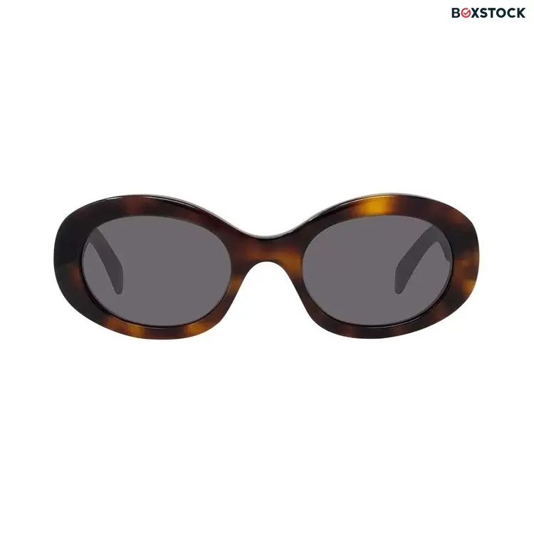 CELINE Oval Sunglasses 'Blonde Havana/Smoke' Brown