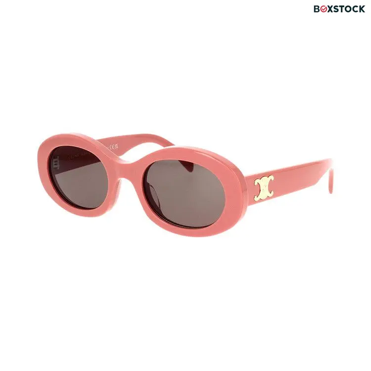 CELINE Oval Sunglasses 'Shiny Pink/Smoke'
