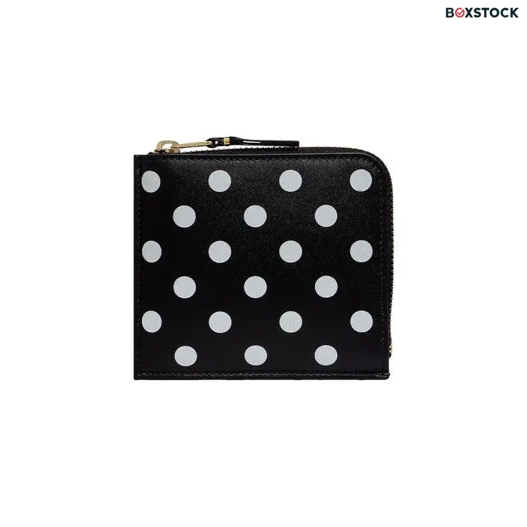 Comme des Garçons Dots Printed Leather Line Wallet 'Black' Fall/Winter 2021