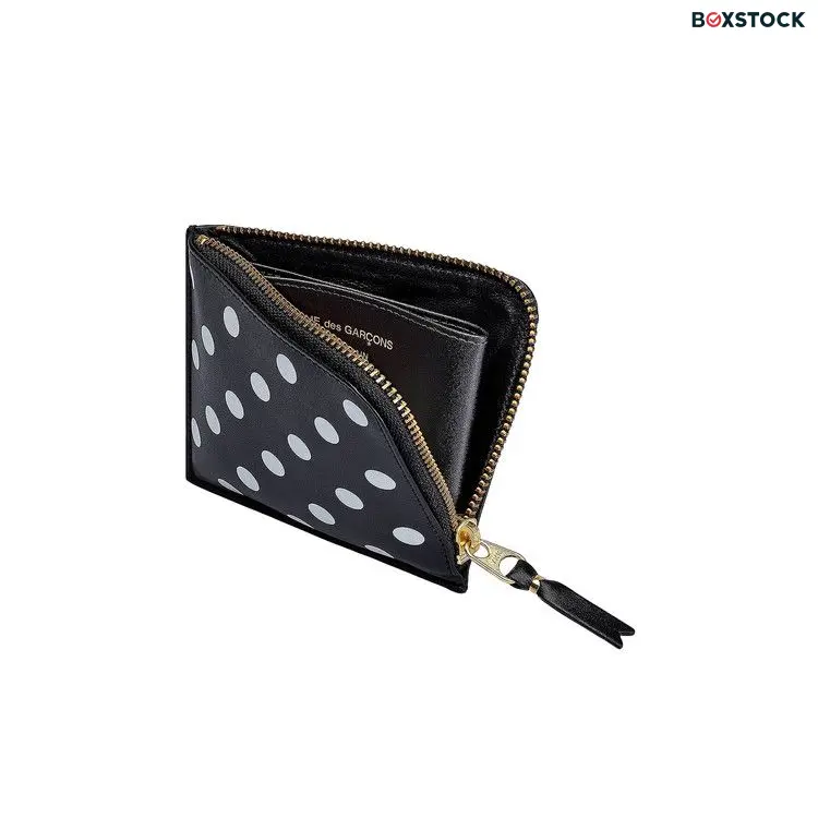 Comme des Garçons Dots Printed Leather Line Wallet 'Black' Fall/Winter 2021
