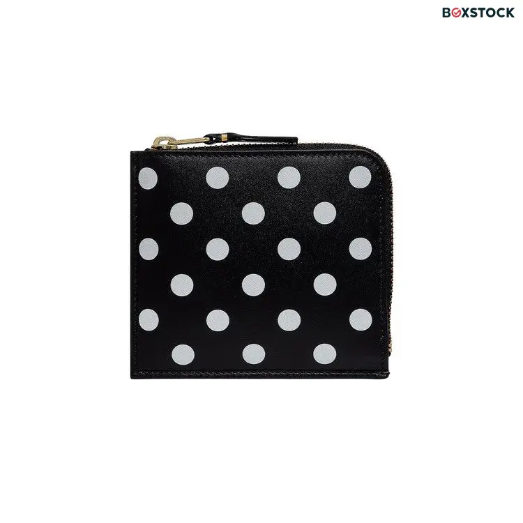 Comme des Garçons Dots Printed Leather Line Wallet 'Black' Fall/Winter 2021