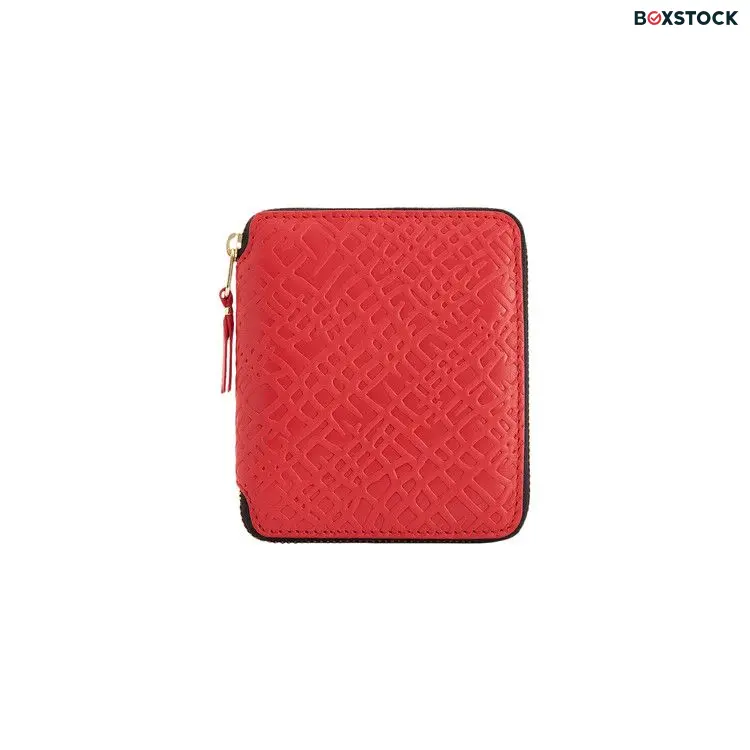 Comme des Garçons Embossed Roots Zip Around Wallet 'Red' Spring/Summer 2023