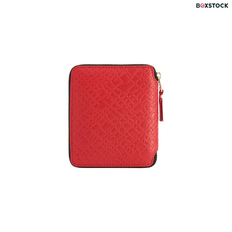 Comme des Garçons Embossed Roots Zip Around Wallet 'Red' Spring/Summer 2023