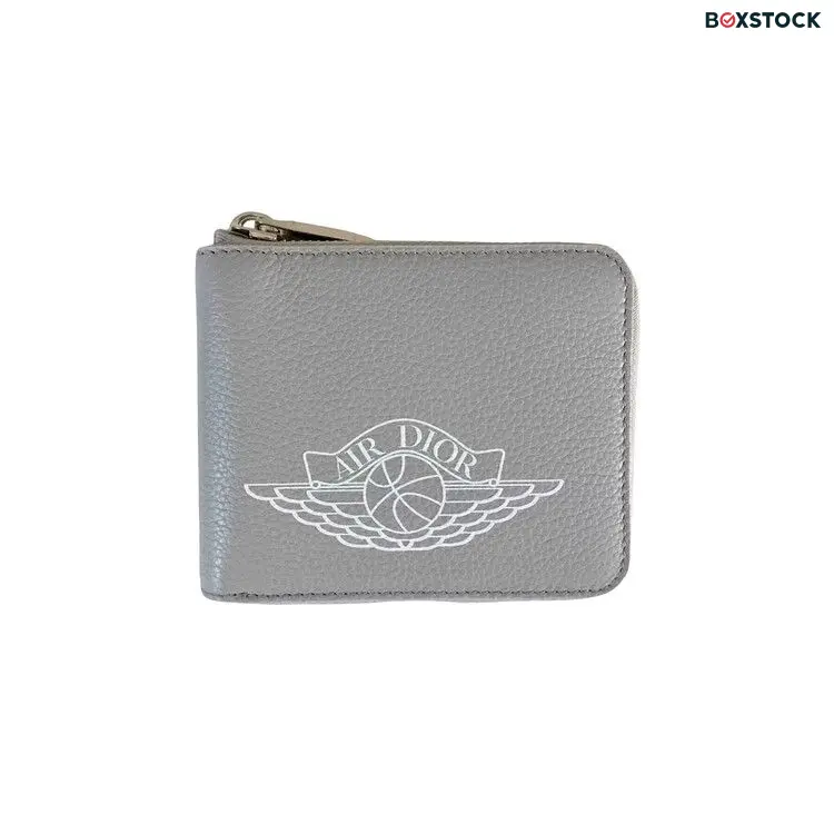 Dior x Air Jordan Wings Zip Wallet 'Grey' Spring/Summer 2020
