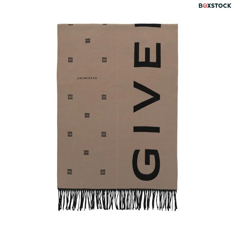 Givenchy 4G Knit Scarf 'Beige/Black' Tan