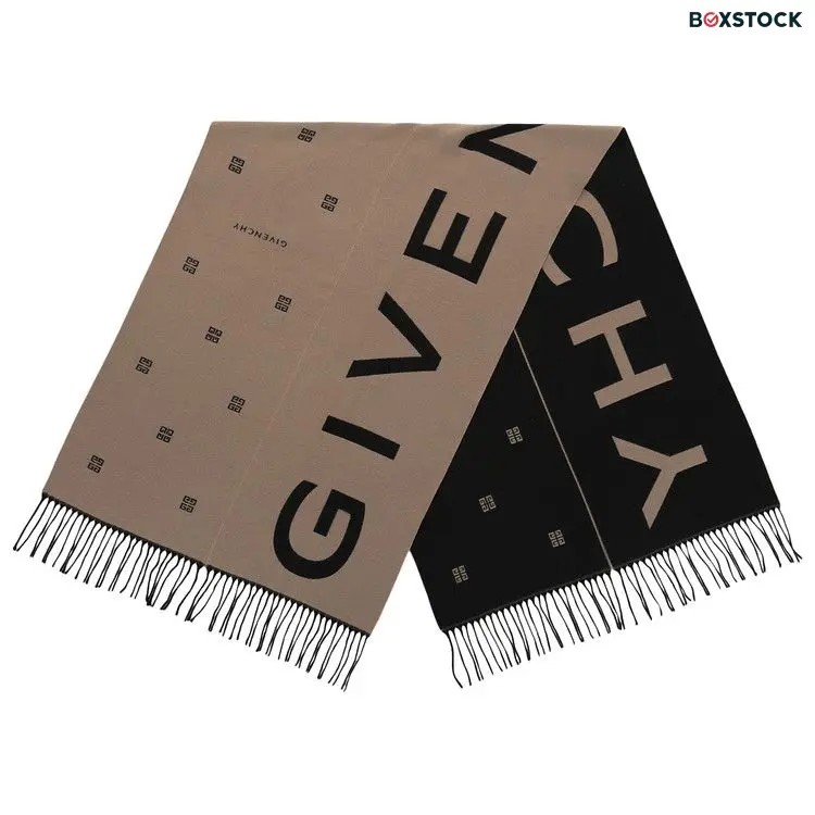 Givenchy 4G Knit Scarf 'Beige/Black' Tan
