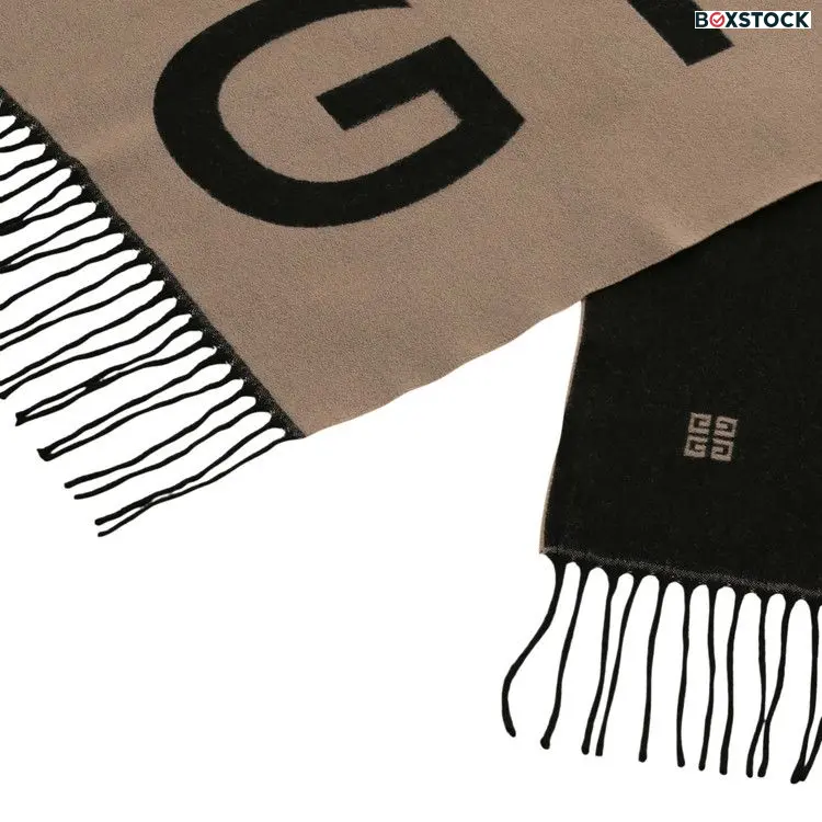 Givenchy 4G Knit Scarf 'Beige/Black' Tan