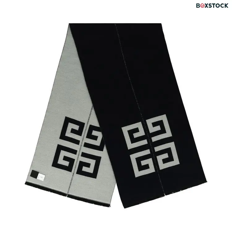 Givenchy Split Logo Scarf 'Navy' Blue