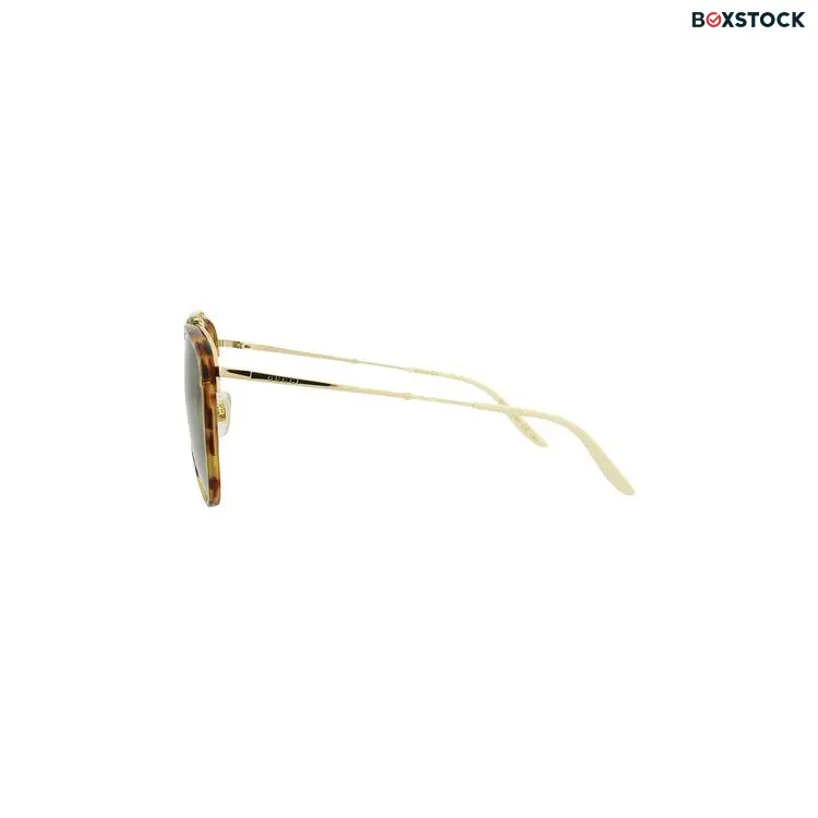 Gucci Aviator Sunglasses 'Havana/Gold/Green' Brown