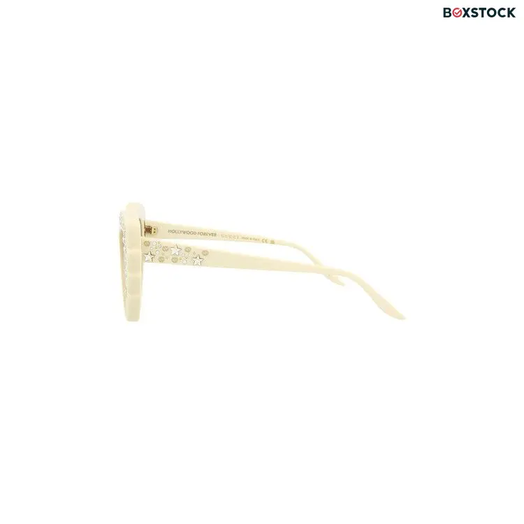 Gucci Cat Eye Sunglasses 'Ivory/Brown' Cream