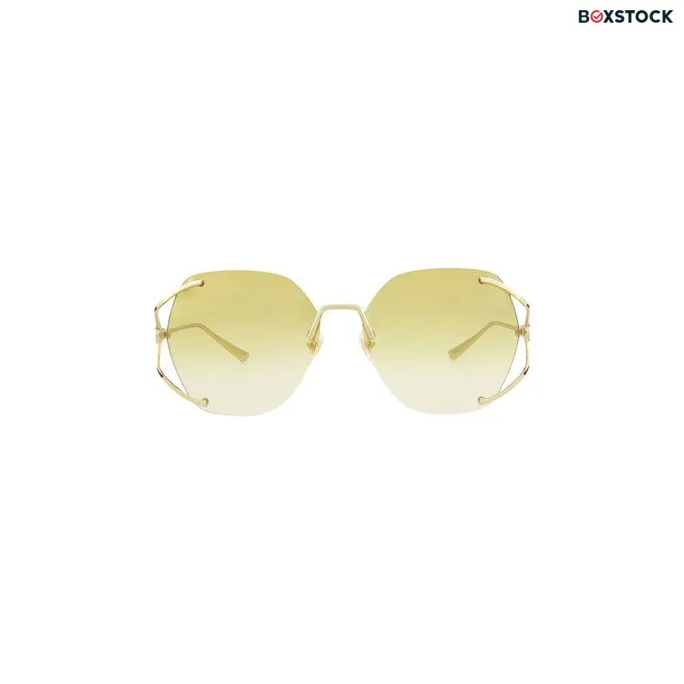 Gucci Rimless Geometric Sunglasses 'Gold/Yellow'