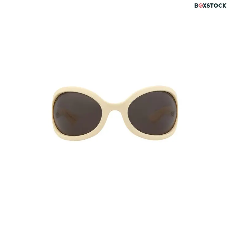 Gucci Wrap Around Sunglasses 'White/Brown'