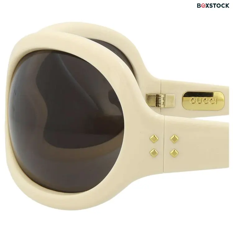 Gucci Wrap Around Sunglasses 'White/Brown'