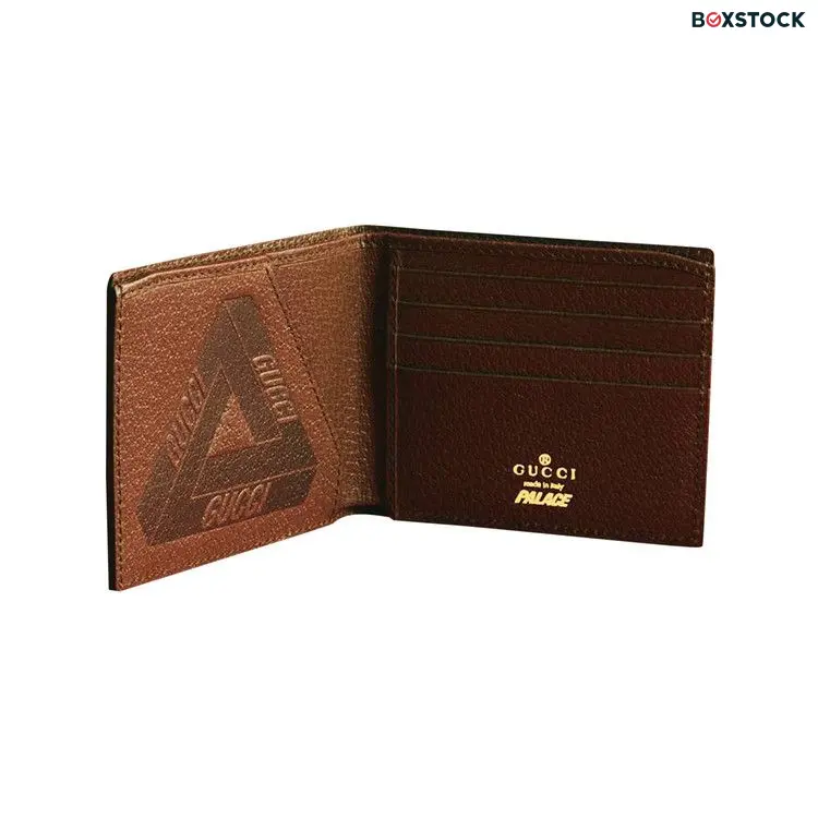 Gucci x Palace GG-P Supreme Bi-Fold Wallet 'Beige' Tan Fall/Winter 2022