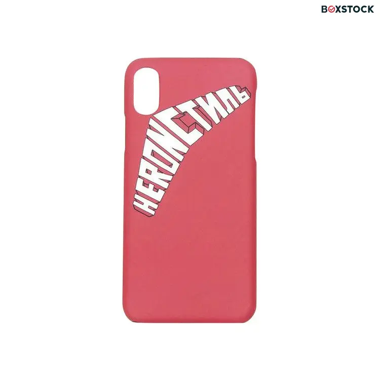 Heron Preston Style Logo iPhone XS Cover 'Fuchsia/White' Pink Spring/Summer 2020