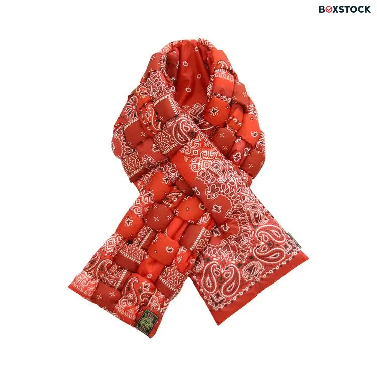 Kapital Bandana Print Nylon Keel Weaving Scarf 'Red' Fall/Winter 2023