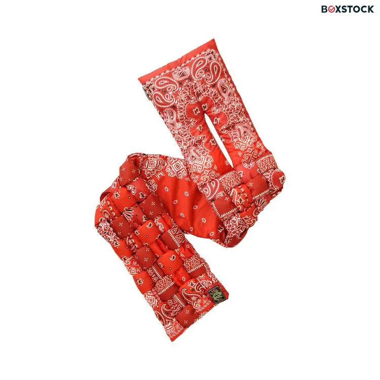 Kapital Bandana Print Nylon Keel Weaving Scarf 'Red' Fall/Winter 2023