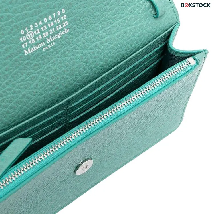 Maison Margiela Four Stitches Leather Wallet On Chain 'Green' Fall/Winter 2023