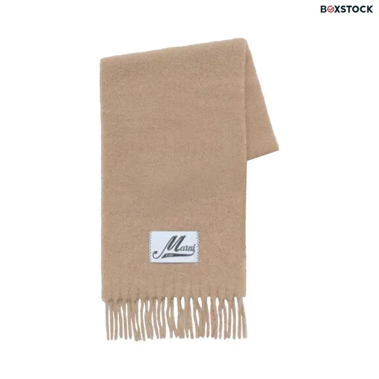 Marni Brushed Alpaca Scarf 'Pompeii' Tan Fall/Winter 2024