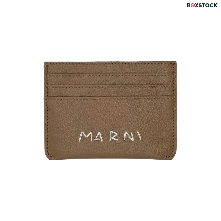 Marni Logo Detail Card Case 'Creta' Brown Spring/Summer 2024