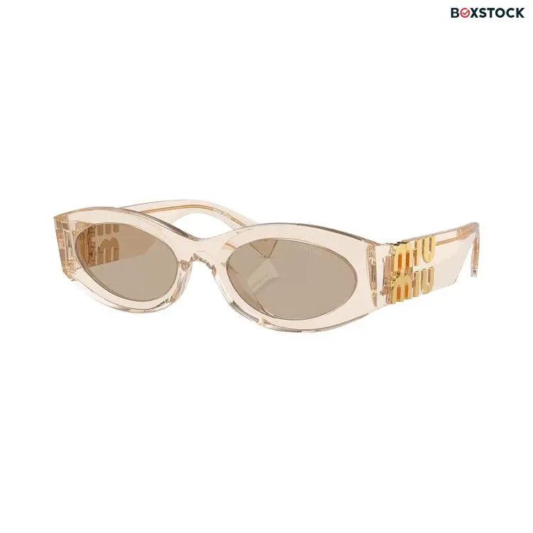 Miu Miu Glimpse Sunglasses 'Sand/Transparent Dark Brown' Fall/Winter 2024