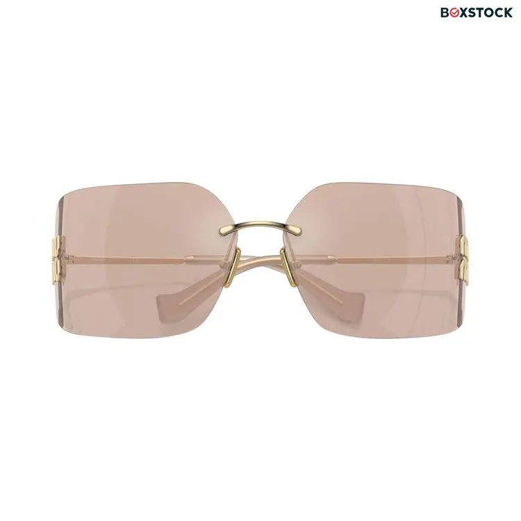 Miu Miu Irregular Sunglasses 'Pale Gold' Brown Fall/Winter 2024