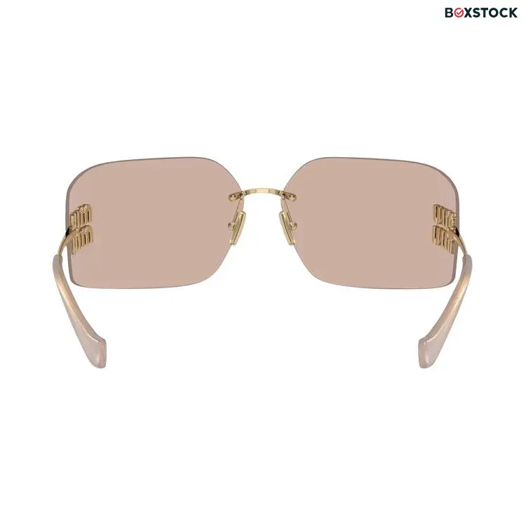 Miu Miu Irregular Sunglasses 'Pale Gold' Brown Fall/Winter 2024