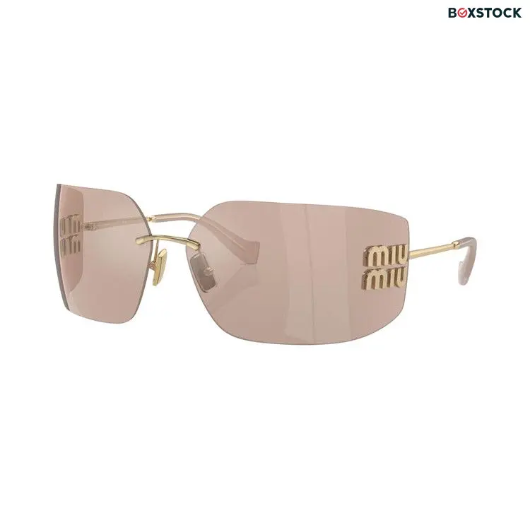 Miu Miu Irregular Sunglasses 'Pale Gold' Brown Fall/Winter 2024