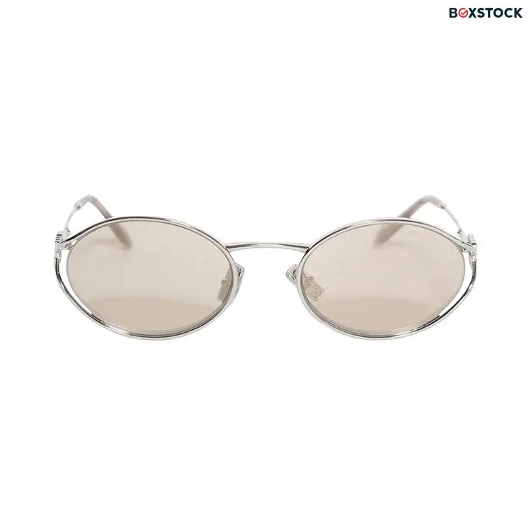 Miu Miu Logo Sunglasses 'Light Gold Lenses' Brown Fall/Winter 2024