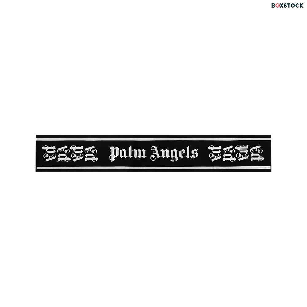 palm angels Palm Angels Gothic Monogram Scarf 'Black/White' Spring/Summer 2020