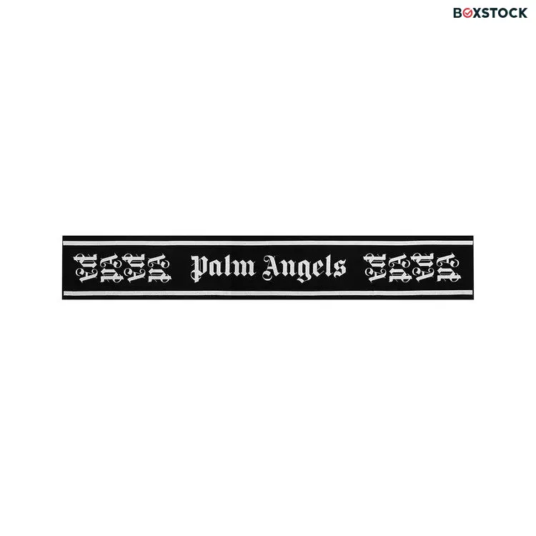 Palm Angels Gothic Monogram Scarf 'Black/White' Spring/Summer 2020