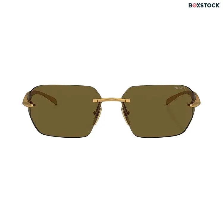 Prada Rimless Sunglasses 'Gold' Brown Fall/Winter 2024