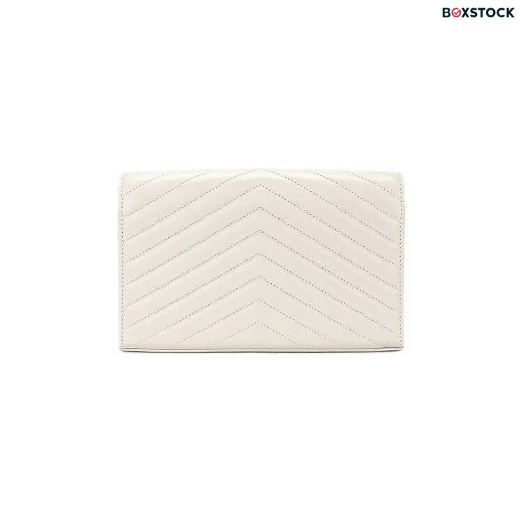 Saint Laurent Cassandre Chain Wallet 'Blanc Vintage' White Spring/Summer 2024