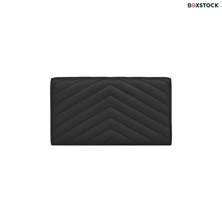 Saint Laurent Cassandre Matelassé Large Flap Wallet 'Noir' Black Spring/Summer 2024