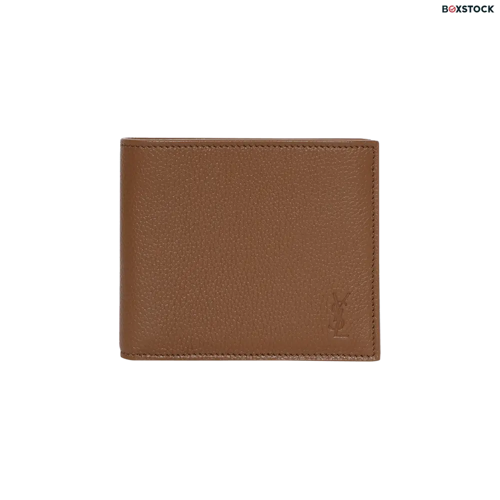 Saint Laurent Debossed Logo Wallet 'Fox' Brown Spring/Summer 2024