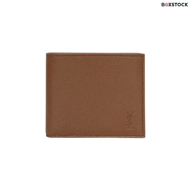 Saint Laurent Debossed Logo Wallet 'Fox' Brown Spring/Summer 2024