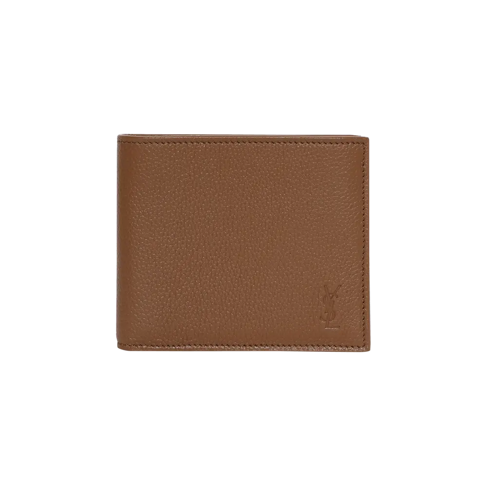 Saint Laurent Debossed Logo Wallet 'Fox' Brown Spring/Summer 2024